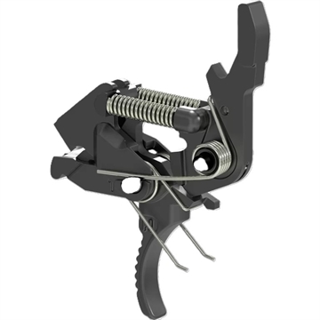 Picture of Hiperfire X2S Mod-1, Semi Drop-In Trigger Kit, 2-Stage, Fits AR15/AR10/PCC/MPX, Black Color, Heavy Manganese Phosphate Finish, Curved Trigger, 1st Stage 2-2.5LB, 2nd Stage 1.5LB, Overall 3.5-4LB X2SM1