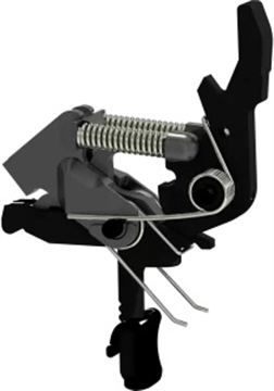 Picture of Hiperfire X2S Mod-3, Semi Drop-In Trigger Kit, 2-Stage, Fits AR15/AR10/PCC/MPX, Black Color, Black Nitride Finish, Flat Trigger, 1st Stage 2-3LB, 2nd Stage 1.5LB, Overall 3.5-4.5LB X2SM3