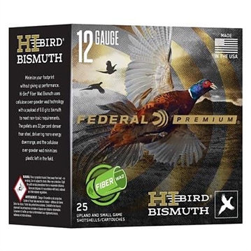 Picture of Federal Hi-Bird Fiber Wad, 12 Gauge, 2.75", #5 Shot, 1 1/4oz, Bismuth Shot, 25 Round Box HVFB12HW 5 HVFB12HW5