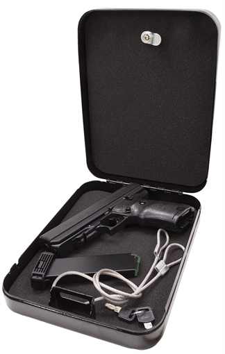 Picture of Hi-Point JCP Home Security Package 40 S&W 10+1 4.50" Black Steel Barrel, Serrated Steel Slide, Polymer Frame & Grip, Keyed Lock Box 34011HSP
