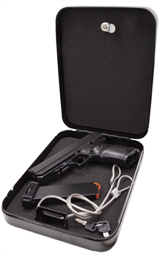 Picture of Hi-Point JHP Home Security Package 45 ACP 9+1 4.50" Black Steel Barrel, Serrated Steel Slide, Polymer Frame & Grip, Keyed Lock Box 34511HSP