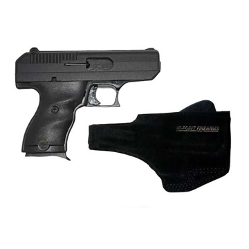 Picture of Hi-Point C9 9mm Luger 8+1 3.50" Black Steel Barrel, Black Powder Coated Serrated Steel Slide, Black Polymer Frame, Black Plastic Grip, Galco Holster, Right Hand 916G