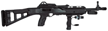 Picture of Hi-Point 995TS Carbine 9mm Luger 16.50" 10+1 Black All Weather Molded Stock W/Forward Folding Grip, Weapon-Mounted Flashlight and Laser 995FGFLLAZTS