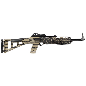 Picture of Hi-Point 995TS Carbine 9mm Luger 16.50" 10+1, FDE American Flag, Skeletonized Stock, Adjustable Sights 995TSFLGFDE