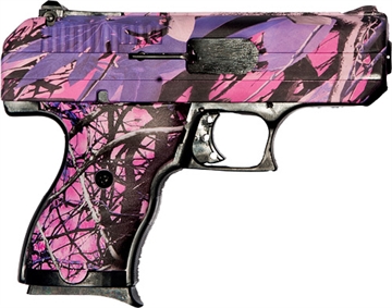 Picture of Hi-Point CF 380 ACP 8+1, 3.50" Black Steel Barrel, Hydro-Dipped Pink Camo Serrated Steel Slide, Hydro-Dipped Pink Camo Polymer Frame & Grip CF380PI