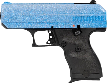 Picture of Hi-Point C9 9mm Luger 8+1 3.50" Black Steel Barrel, Hydro-Dipped Blue Sparkle Serrated Slide, Black Polymer Frame, Black Polymer Grips 916BLSP