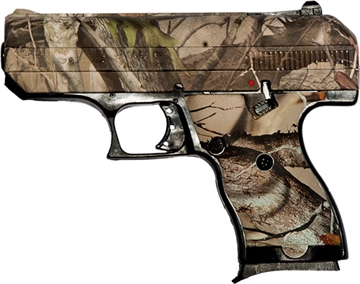Picture of Hi-Point C9 9mm Luger 8+1 3.50" Black Steel Barrel, Hydro-Dipped Woodland Camo Serrated Steel Slide, Hydro-Dipped Woodland Camo Polymer Frame & Grip 916WC