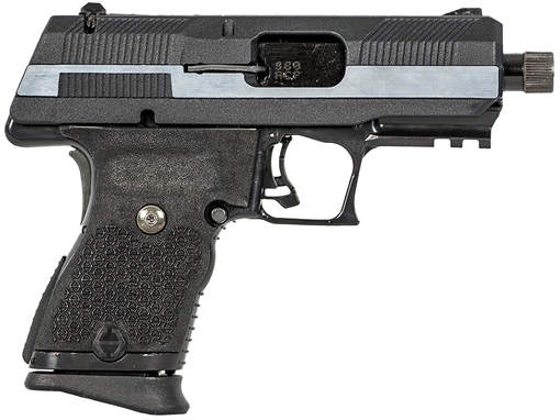 Picture of Hi-Point YC380 w/Red Dot 380 ACP 10+1 3.93" Black Threaded Barrel, Black/Chrome Serrated Steel Slide, Black Polymer Frame w/Picatinny Rail, Black Plastic Grip, Crimson Trace Red Dot YC380CFRDCT