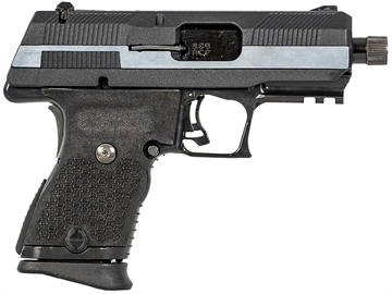 Picture of Hi-Point YC380 w/Red Dot 380 ACP 10+1 3.93" Black Threaded Barrel, Black/Chrome Serrated Steel Slide, Black Polymer Frame w/Picatinny Rail, Black Plastic Grip, Crimson Trace Red Dot YC380CFRDCT