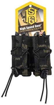 Picture of High Speed Gear Pistol TACO, Double Magazine Pouch, Molle, Fits Most Pistol Magazines, Hybrid Kydex and Nylon, Multicam Black 11PT02MB