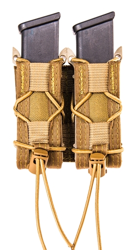 Picture of High Speed Gear TACO Mag Pouch Double Coyote Brown Nylon Belt Compatible w/ Pistol 13PT12CB