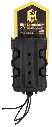 Picture of High Speed Gear X2R Taco V2 Mag Pouch Double, Black Polymer, Belt Clip/MOLLE U-Mount, Compatible w/ AR/AK Rifle Mags 162R01BK
