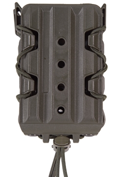 Picture of High Speed Gear X2R Taco V2 Mag Pouch Double, OD Green Polymer, Belt Clip/MOLLE U-Mount, Compatible w/ AR/AK Rifle Mags 162R01OD