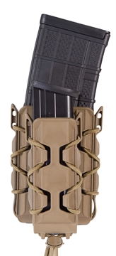 Picture of High Speed Gear Polymer Taco Double Decker, Double Magazine Pouch, Molle, Fits 1 AR15 Magazine and 1 Pistol Magazine, Polymer Construction, Coyote Brown 16DD01CB