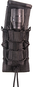 Picture of HIGH SPEED GEAR DOUBLE DECKER LT MOLLE HOLDS 1 RIFLE AND 1 PISTOL MAG BLACK 17DD00BK