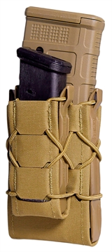 Picture of High Speed Gear TACO GEN 2, Magazine Pouch, Fits (1) Pistol and (1) Rifle Magazine, Nylon/Thermoplastic Construction, Coyote Brown 24DD00CB