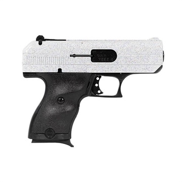 Picture of Hi-Point C9 9mm Luger 8+1 3.50" Black Steel Barrel, Hydro-Dipped White Sparkle Serrated Slide, Black Polymer Frame, Black Polymer Grips 916WHSP