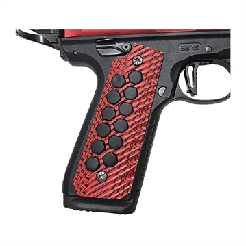 Picture of ''HIVEBRID'' G10 PANEL GRIPS FOR RUGER? MKIV 22/45 TK26N0309RED1