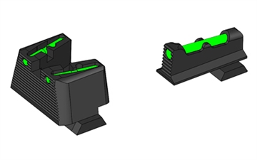 Picture of Hi-Viz Co-Witness, Fits S&W M&P Optic Ready Full Size/Compact, Green/Red/White Front Lite Pipes with Green/Red/Black Rear MPCLW21-1