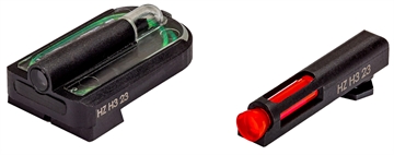 Picture of HiViz FastDot H3 Sight Set for Glock MOS Red Fiber Optic Front Sight-Green Tritium Rear Sight GLMFD21