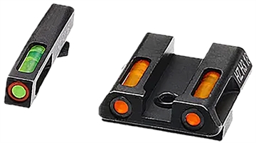 Picture of HiViz LiteWave H3 Fiber-Optic Sight Set Green Tritium/Orange Outline w/Litepipes Orange Fits Glock 42, 43, 43X, 48 GLN621