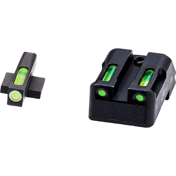 Picture of HiViz LiteWave H3 Sight Set for Kimber 1911 Green Tritium White Outline Front Sight-Green Fiber Optic Rear Sight KBN321