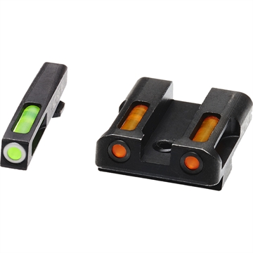 Picture of HIVIZ LiteWave H3 sight Orange/Green LitePipe/White front ring fits Glock Models Chambered in 9mm Luger 40 S&W and .357 Sig GLN425