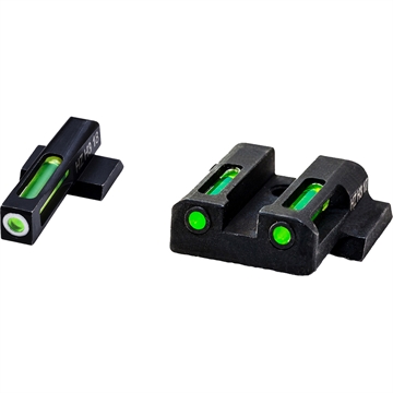 Picture of Hiviz HIVIZ LiteWave H3 Handgun Sight S&W M&P Green Litepipes White Front Ring MPN321