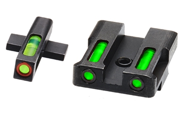 Picture of Hi-Viz LiteWave H3 Tritium/Litepipe Night Sights, Fits Springfield XD/XDS/XDE/XDM, Green Front w/Orange Front Ring, Green Rear XDN521