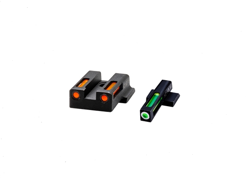 Picture of Hi-Viz LightWave H3, Fits Smith & Wesson M&P 9 SHIELD EZ, Tritium/Fiber Optic Night Sights, Green Front with White Ring and Orange Rear 9EZN421