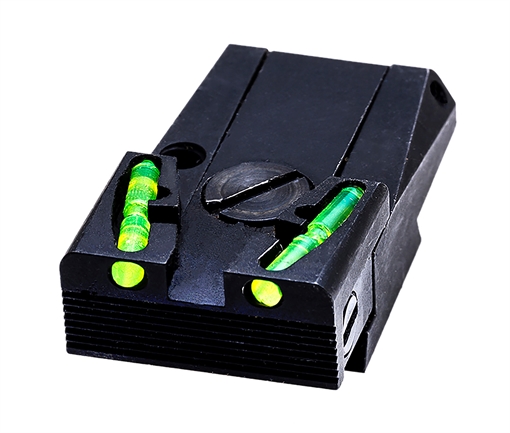 Picture of Hi-Viz Adjustable Rear Sight, Fits Ruger MK I/II/III/IV and 22/45, Includes Green, Red, and Black LitePipes MKAD211
