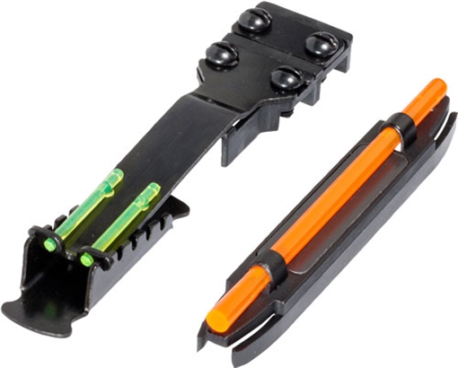Picture of HiViz C-Series Magnetic Turkey/Deer Sight Set Black | Orange Fiber Optic Front Sight Green Fiber Optic Rear Sight C4001