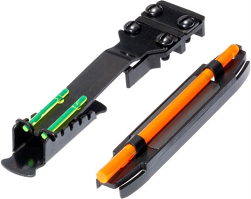 Picture of HiViz C-Series Magnetic Turkey/Deer Sight Set Black | Orange Fiber Optic Front Sight Green Fiber Optic Rear Sight C3002