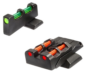 Picture of HiViz Adjustable Sight Set S&W M&P Green Fiber Optic Front Sight-Orange Fiber Optic Rear Sight SWMPE21