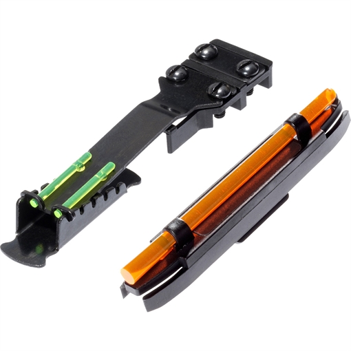 Picture of Hiviz HIVIZ Ultra Narrow Magnetic Shotgun Front/Rear Shotgun Rib 11/64 to 17/64 Green Orange Litepipess C200-2