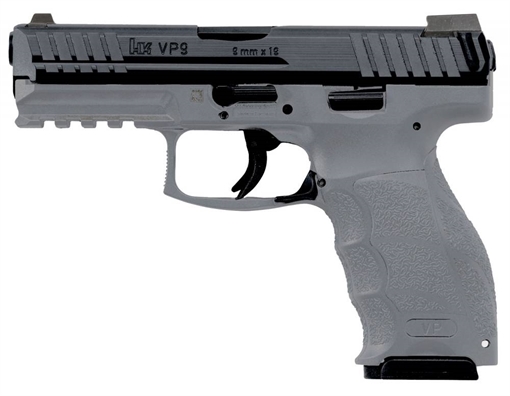 Picture of HK 700009GYLELA VP9 *MA Compliant 9mm Luger 4.09" 10+1 Gray Gray Interchangeable Backstrap Grip Night Sights 3 Magazines 642230255685