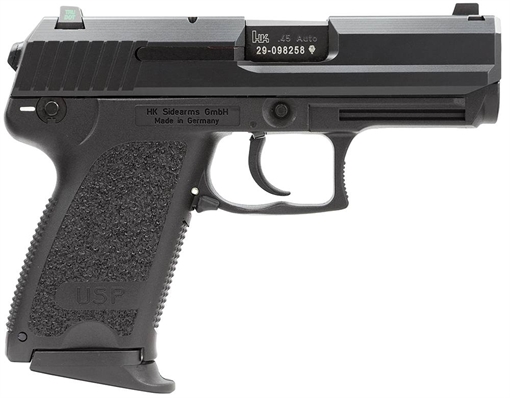 Picture of HK 704531LEA5 USP45C Compact V1 45 ACP 3.78" 8+1 Black Black Polymer Grip Night Sights 642230245563