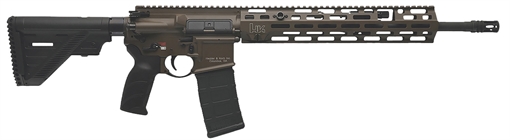 Picture of HK MR556 A4 5.56x45mm 30+1 16.50" Black Threaded Barrel, Patriot Brown Picatinny Rail Receiver, M-LOK Handguard, 6 Position Black Synthetic Stock, Ambidextrous 81001203