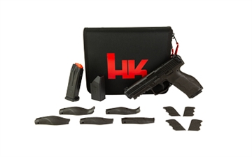 Picture of HK 81001497 VP9 A1 w/Optic Full Size Frame 9mm Luger 10+1 4.53" Black Steel Polygonal Rifled Barrel & Optic Ready/Serrated Slide, Black Polymer Frame w/Picatinny Rail, Interchangeable Backstrap Grip,