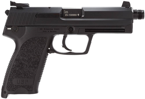 Picture of HK M704501TA5 USP45T V1 Tactical 45 ACP 5.09" 12+1 Black Steel Black Polymer Grip 642230244825