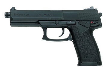 Picture of Heckler & Koch Mark 23, V1, Double Action/Single Action, Semi-automatic, Polymer Frame Pistol, Full Size, 45 ACP, 5.87" Threaded Barrel, Black, 3 Dot Sights, Manual Thumb Safety, Frame Mounted Decocker, 10 Rounds, 2 Magazines 81000080