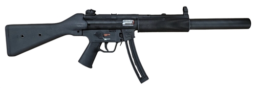 Picture of HECKLER AND KOCH MP5 22LR FIXED STOCK 16.1IN BARREL 25RD BLACK 81001018