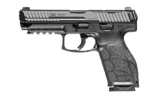 Picture of HK VP9A1 F Full Size Frame 9mm Luger 20+1 4.53" Black Steel Barrel, Optic Ready/Serrated Steel Slide, Black Polymer Frame w/Picatinny Rail, Interchangeable Backstrap Grip, Ambidextrous 81001064