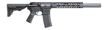 Picture of HM Defense HM15F-MS-556 StealthMS5 5.56 NATO 30+1 16.25" Integrally Suppressed Barrel, Black Hardcoat Anodize Aluminum Receiver w/Picatinny Rail, M-LOK Handguard, Adj HM CBQ  Black Polymer Stock, Blac