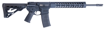 Picture of HM Defense Defender M5 5.56x45mm NATO Caliber with 16" Barrel, 30+1 Capacity, Black Hard Coat Anodized Metal Finish, Black Mil-Spec HM Stock & Enhanced Polymer Grip Right Hand HM15FMB556