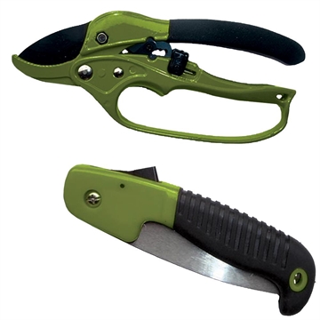 Picture of HME Hunter's Combo Pack 7" Folding Saw Polymer Black with Shears HCP2
