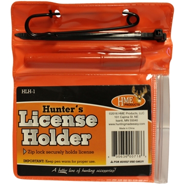 Picture of HME HME License Holder Combo License Holder with Pen & Zip Ties HME-HLH-1