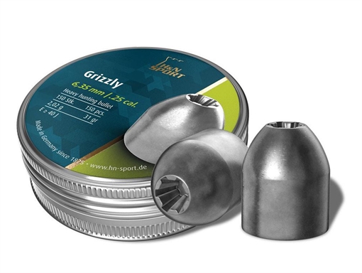 Picture of H&N Grizzly .25 Caliber Airgun Pellets 150 Count 96325003101