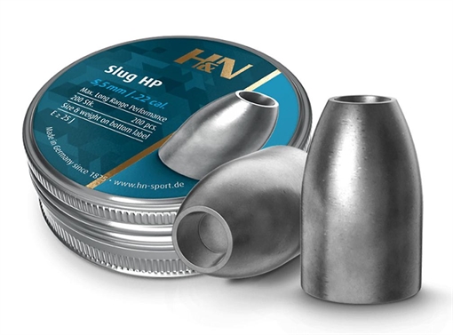 Picture of H&N Slug HP .22 Caliber 5.53 mm Head 25 gr 200 Count 96355302501