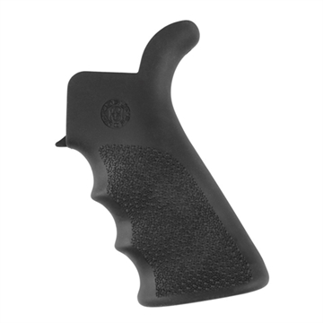 Picture of Hogue OverMolded Beavertail Cobblestone Black Rubber with Finger Grooves for AR-15, M16 15020